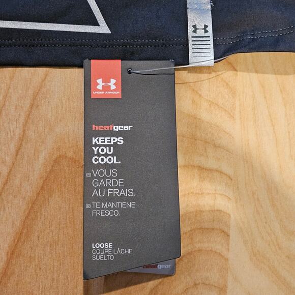 Under Armour Tank Top Womens Size XL Heatgear Printed Cropped Mesh Green Loose - Picture 7 of 12